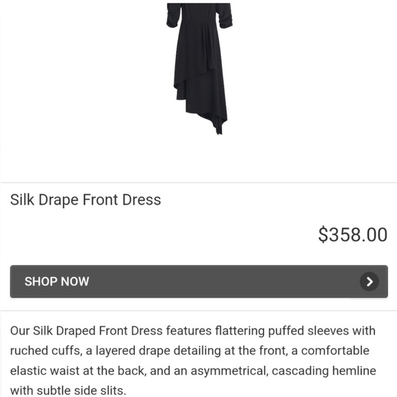 Cuyana Silk Drape Front Dress - Picture 3 of 6